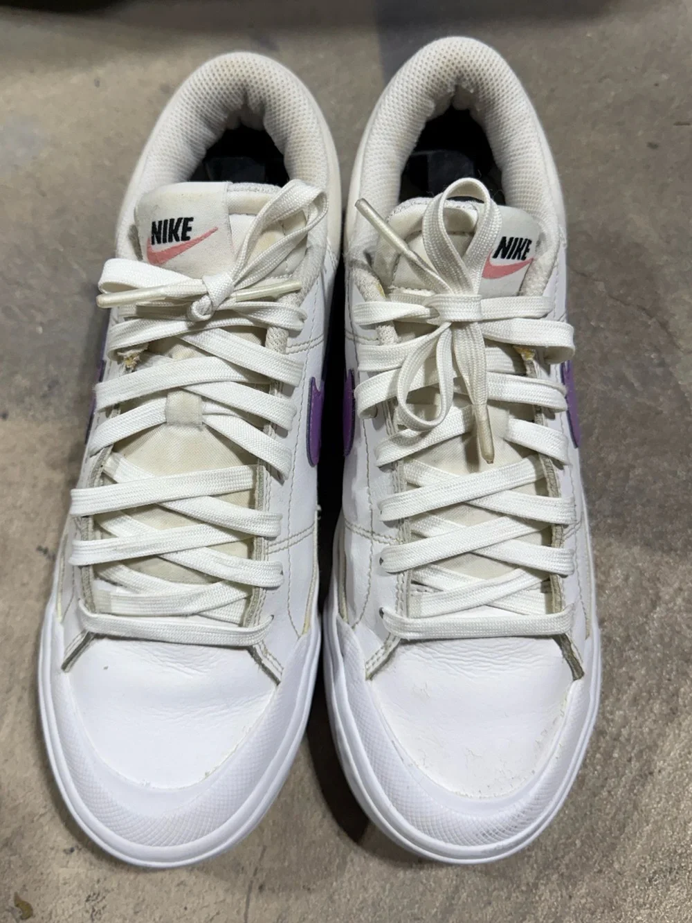 Nike Court Legacy Lift White Navy/Lavender Platform Sneakers DM7590-103 Sz: 8.5